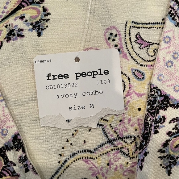 NWT Free People Girl Talk Balloon Slv Tunic or Dress Boho Western Festival M - Picture 5 of 9